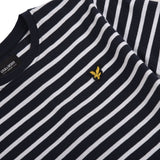 Lyle & Scott Navy & White Stripe T-shirt - LSC0982
