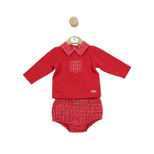 Mintini Red Top & Jam Pants Set - MB5118