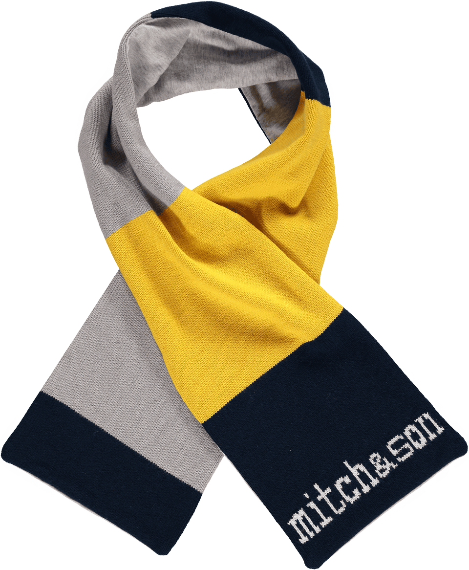 Mitch & Son Navy & Yellow Hat & Scarf Set - MS1039