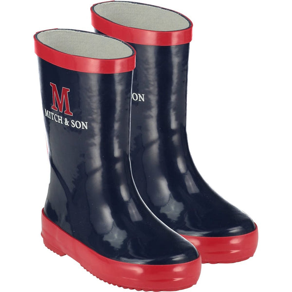 Mitch & Son Navy Blue Racing Wellies - MS22913 - Hunters