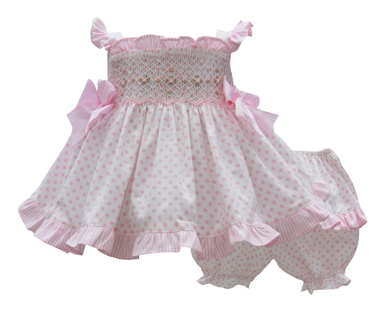 Pretty Originals Girls Smocked Two Piece Dress Set