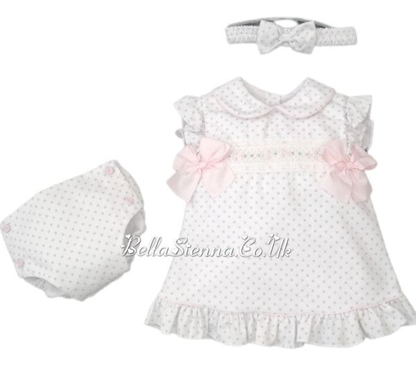 Pretty Originals Baby Girls Spotted Dress Set MT02013