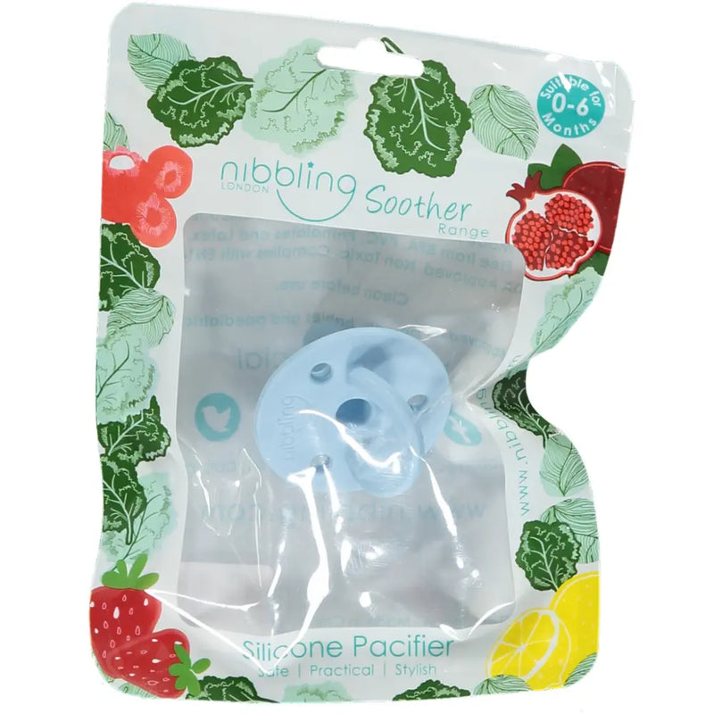 Nibbling Silicone Soother - Sky Blue - Dummy - Size 1