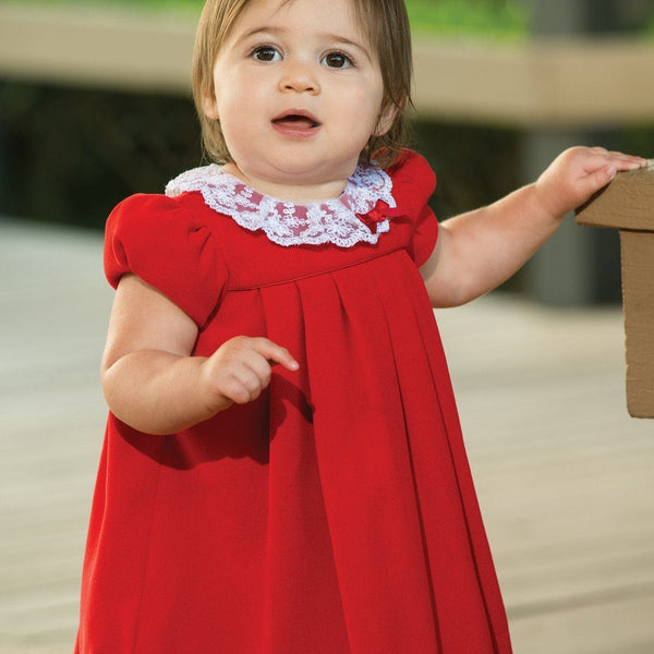 Baby girl red velvet dress online