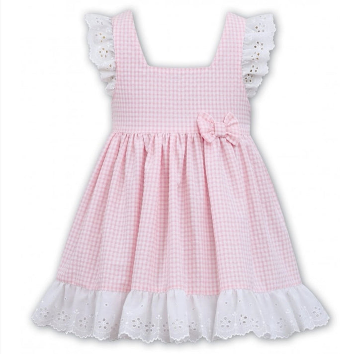 Dani By Sarah Louise Pink & White Gingham Summer Dress - D09307