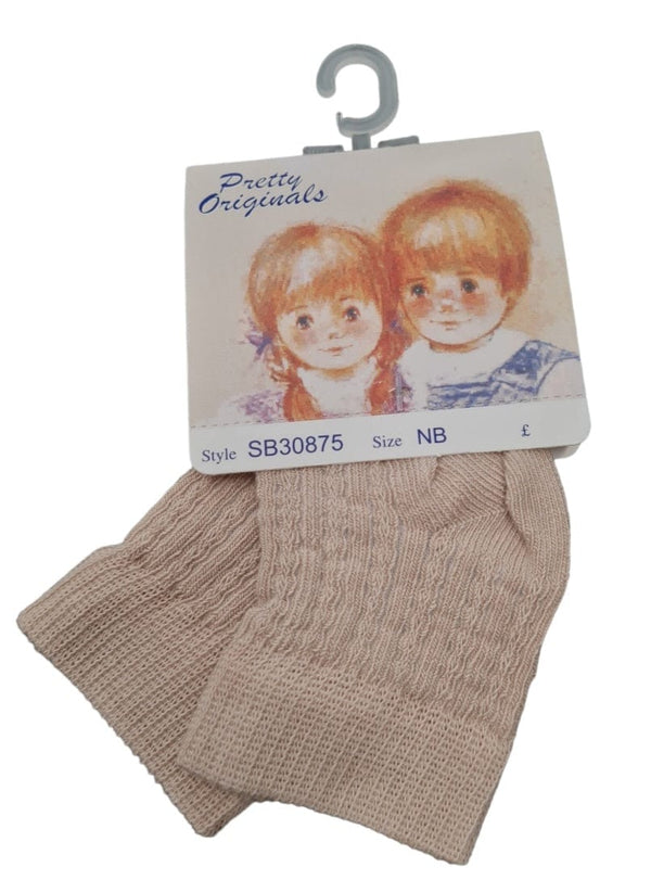 Pretty Originals Beige Ankle Socks - SB30875