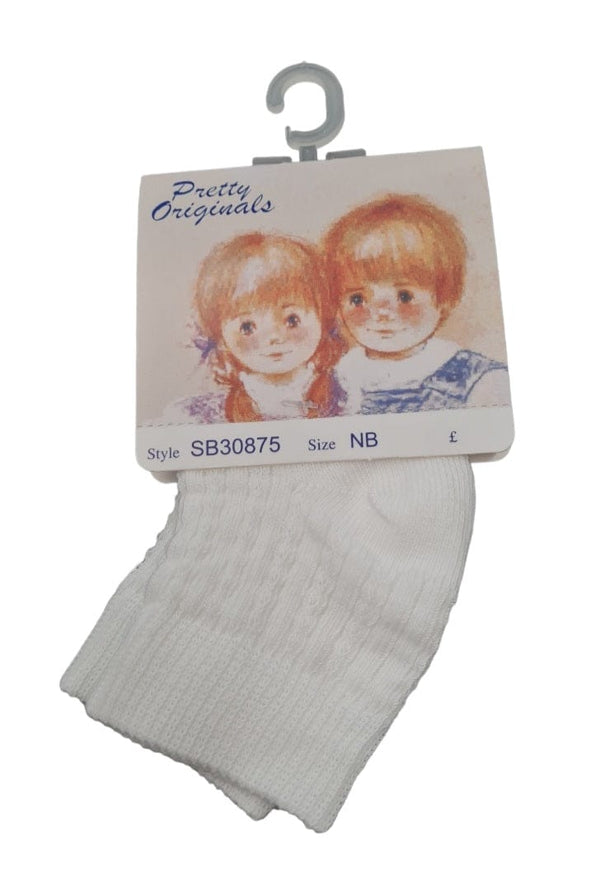 Pretty Originals Ivory Ankle Socks - SB30875