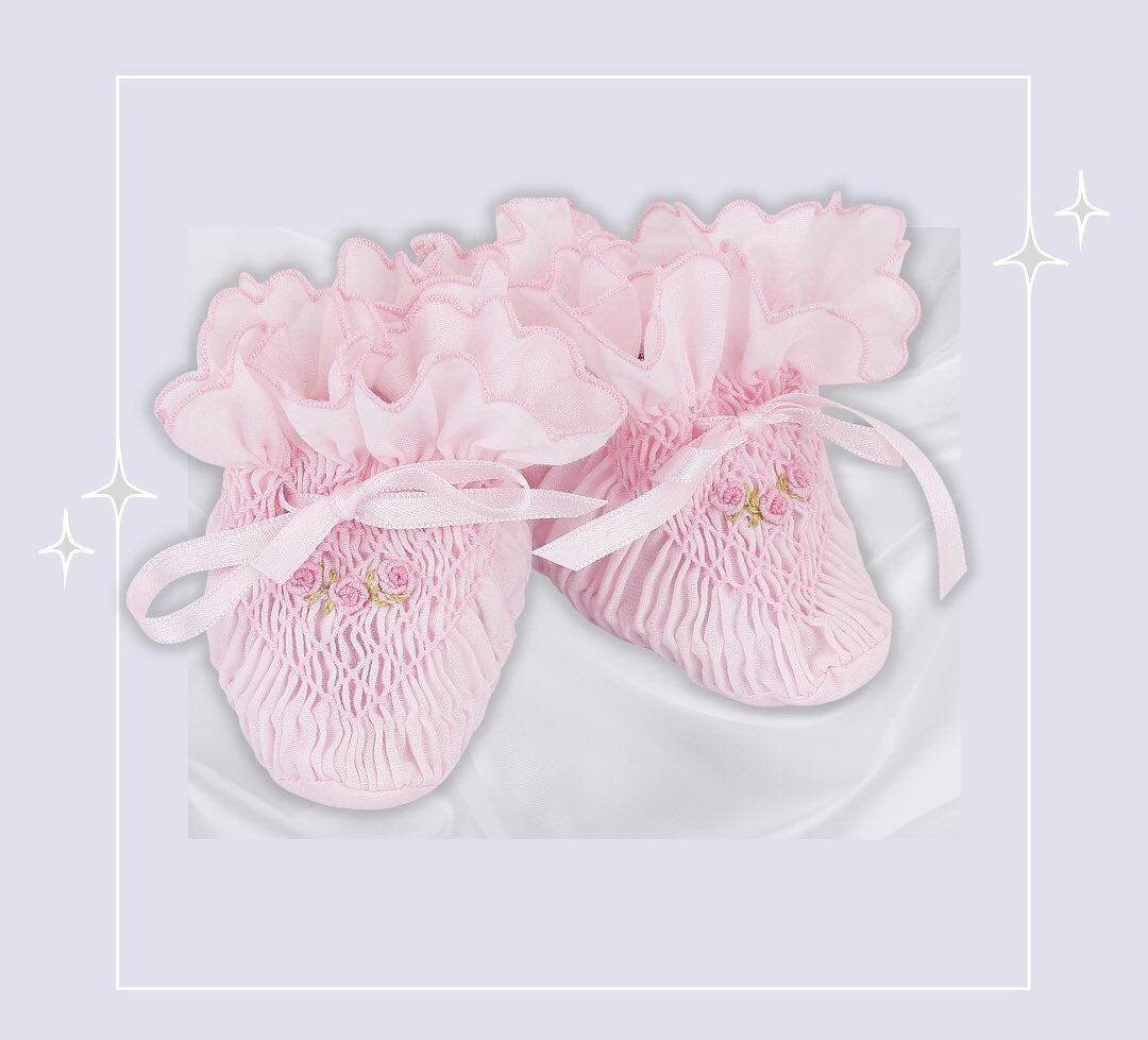 Sarah Louise Pink Hand Smocked Dress- 012887