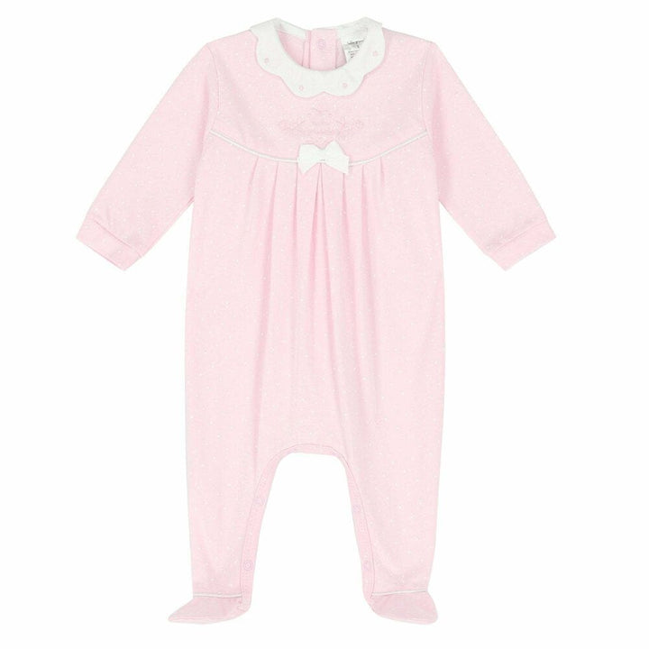 TUTTO PICCOLO Baby Girls Pink Logo Babygrow 1181