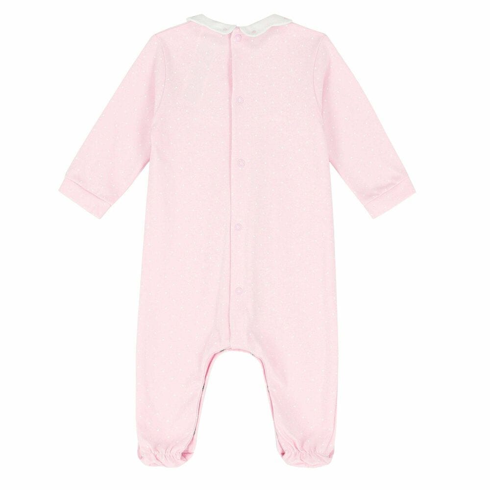 TUTTO PICCOLO Baby Girls Pink Logo Babygrow 1181