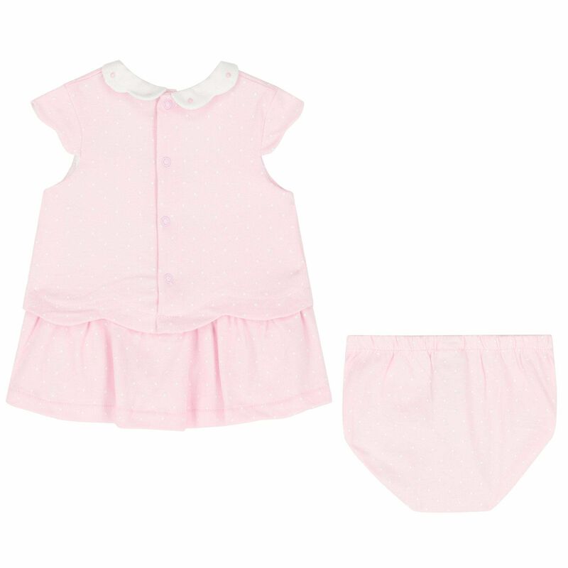 Tutto Piccolo Polka Dot Dress Set With Bows - 1781