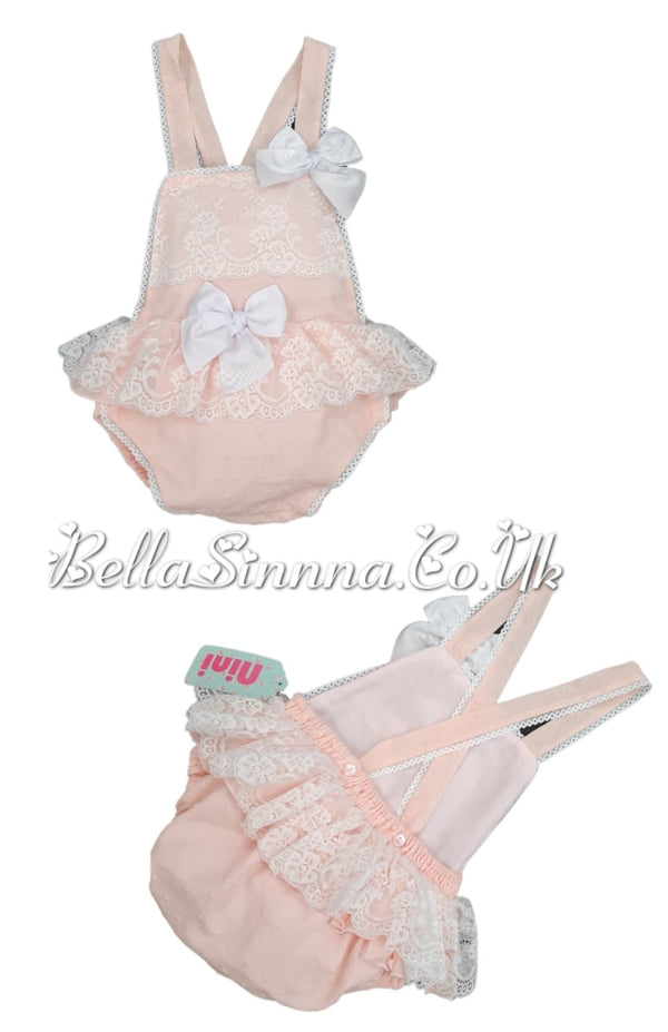 Nini Baby Girls Lace Romper/Shortie