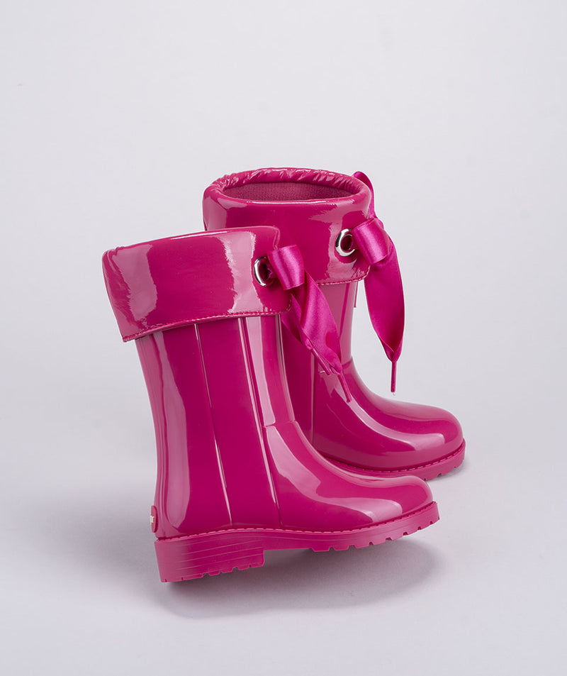 igor fucsia pink bow wellies / boots