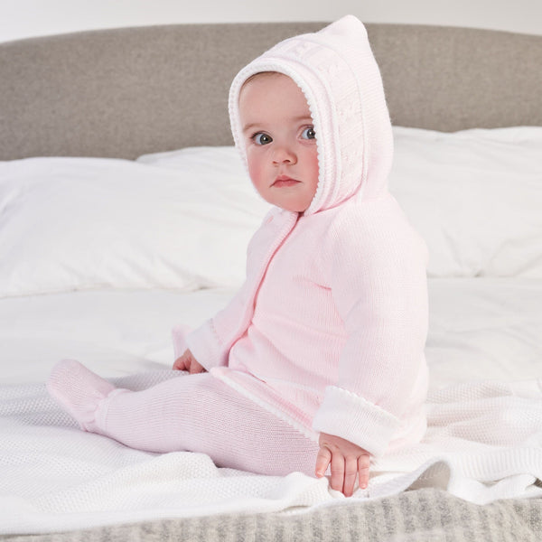 Dandelion  Pink Knitted Baby Jacket A1570