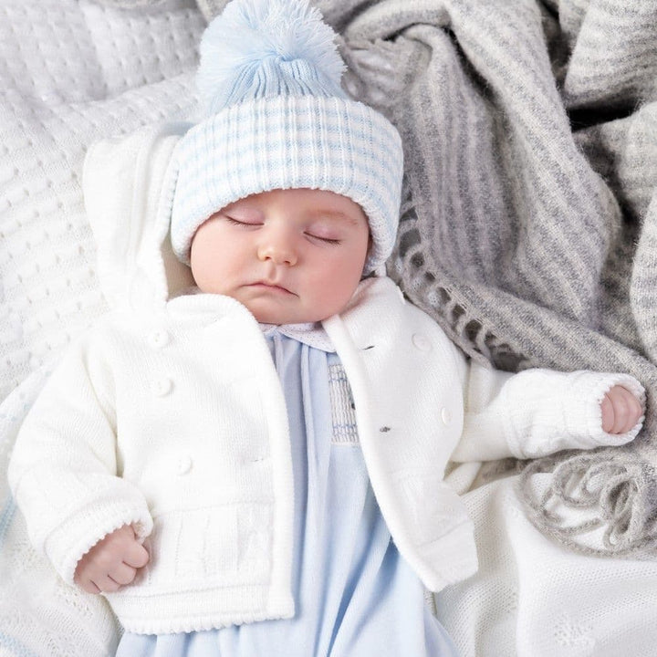 Dandelion White Unisex  Knitted Baby Jacket A1570