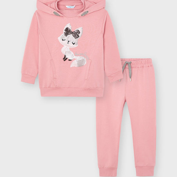 Mayoral Applique pink sequin tracksuit for girl 4840 Bella Sienna