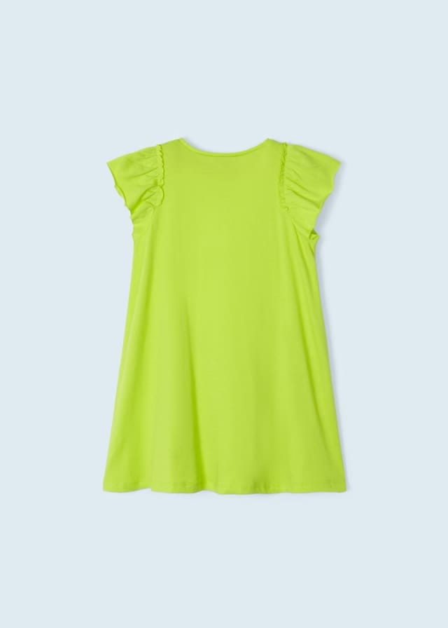 Mayoral girls Appliques dress with bag - 3947 - Lima