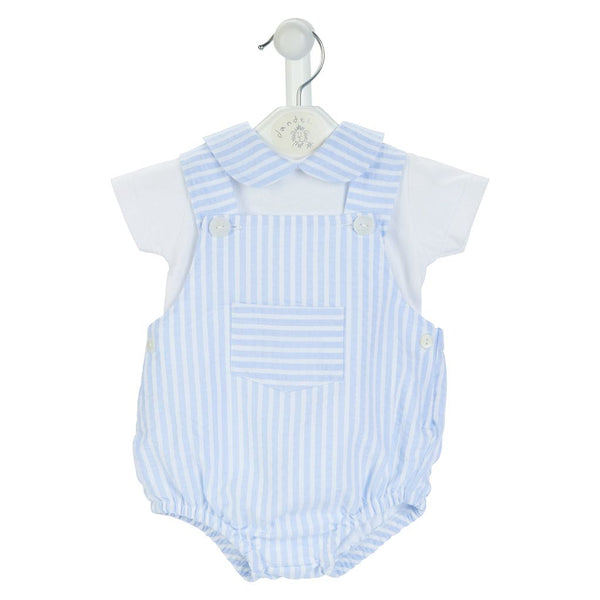 Dandelion Stripe Pique Boys Dungaree And T-Shirt - AV6096