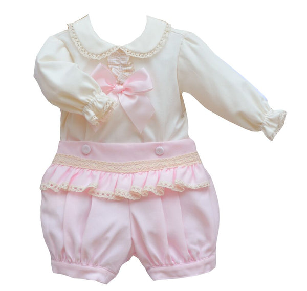 Pretty Originals Pink Dungaree Set - MT00831