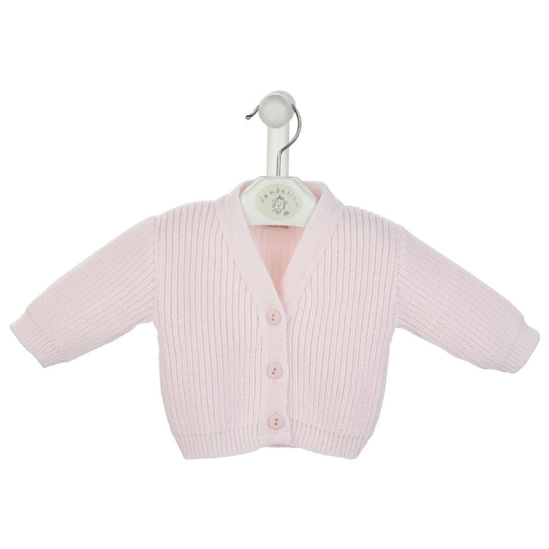 Dandelion Baby Girls Pink Ribbed Cardigan B108