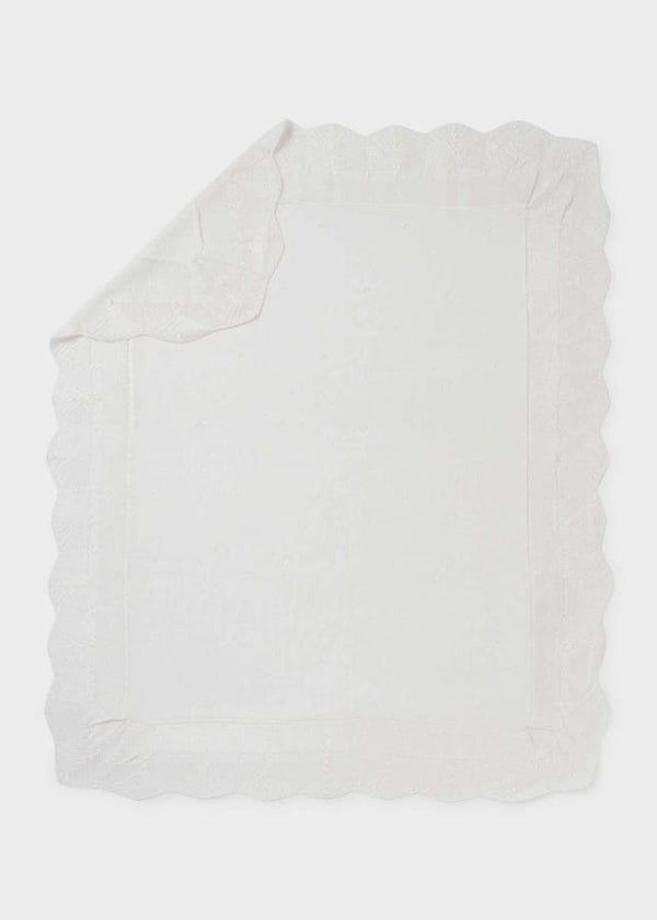 Mayoral Baby ruffle blanket - Shawl - Off white/Ivory - 9240