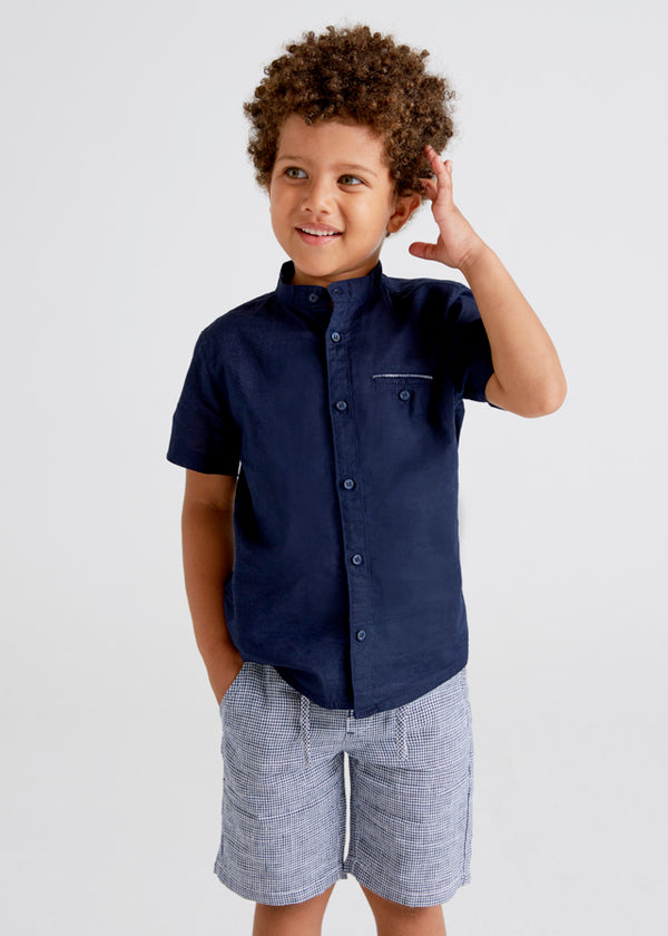 Mayoral Smart Navy Shirt & Shorts Set - 3267