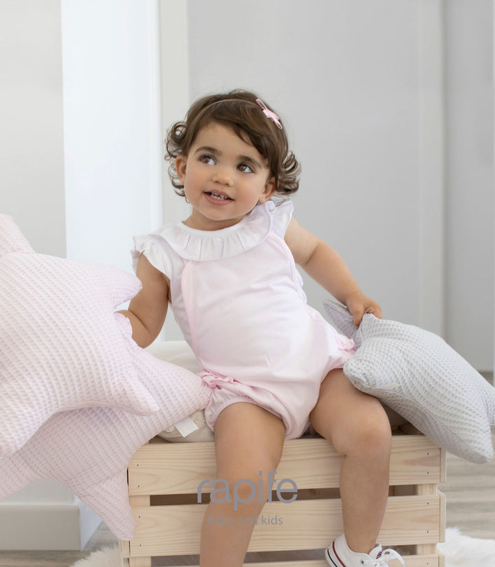 Rapife Girls Two Piece Dungaree Set With Frilly Bum 877