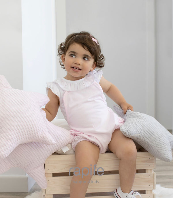 Rapife Girls Two Piece Dungaree Set With Frilly Bum 877