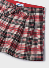 Mayoral Long Sleeved  Top And Check shorts set girl 4025