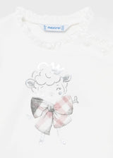 Mayoral Check skirt set with top for baby girl 2930 Pink (Jumper not included)