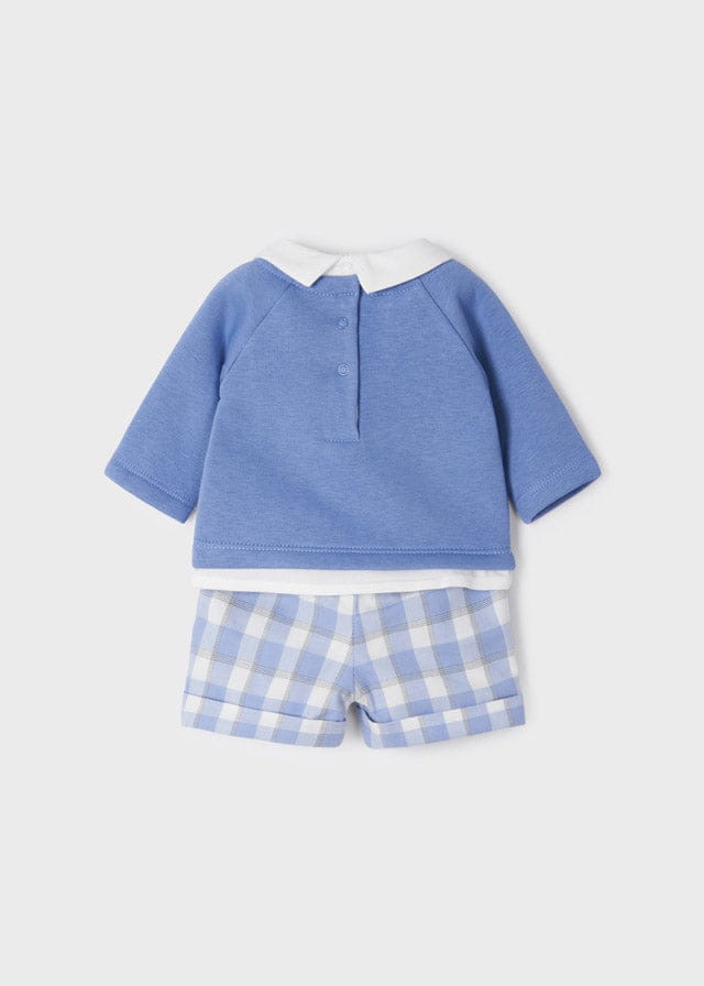 Mayoral Checkered shorts and jumper set newborn 2228
