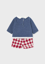Mayoral Checkered shorts and jumper set newborn 2228