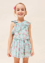 Mayoral girls Chiffon print jumpsuit - 3842