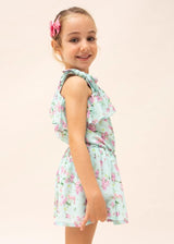 Mayoral girls Chiffon print jumpsuit - 3842