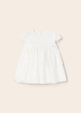 Mayoral Combined tulle and guipure dress baby girl 1950