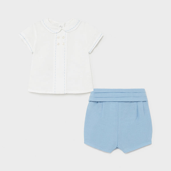 Mayoral Baby Boys Blue & White Two Piece Summer Outfit 1221