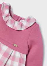 Mayoral Pink Check Dress With Matching Tights - 2804