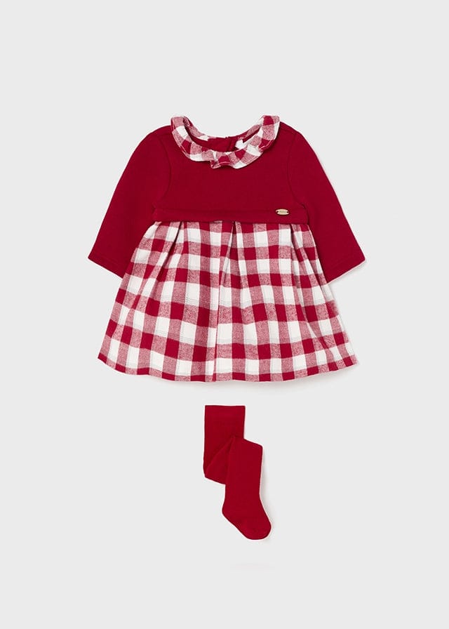 Mayoral Dress with tights newborn 2804