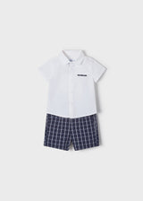 Mayoral Smart Shirt & Shorts Set - 1232 -