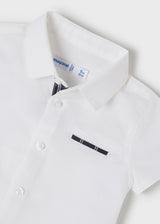 Mayoral White Shirt & Navy Shorts Set - 1232