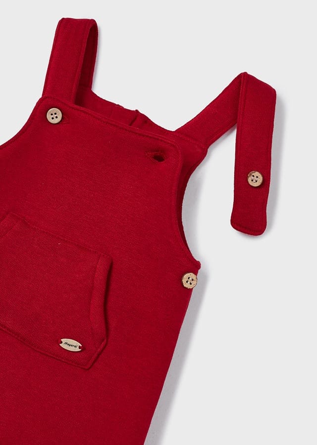 Mayoral ECOFRIENDS dungarees with shirt and tights set newborn 2635 Red