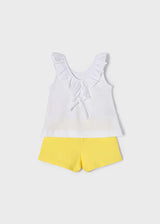 Mayoral ECOFRIENDS floral print short set - 3283  - Lemon
