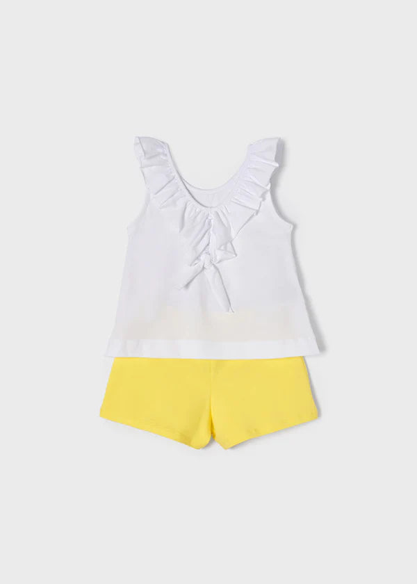 Mayoral ECOFRIENDS floral print short set - 3283  - Lemon