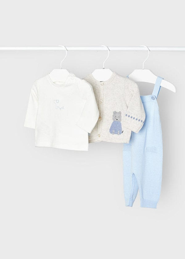 Mayoral Baby Boys ECOFRIENDS knitted dungaree set - 2634 - Cielo