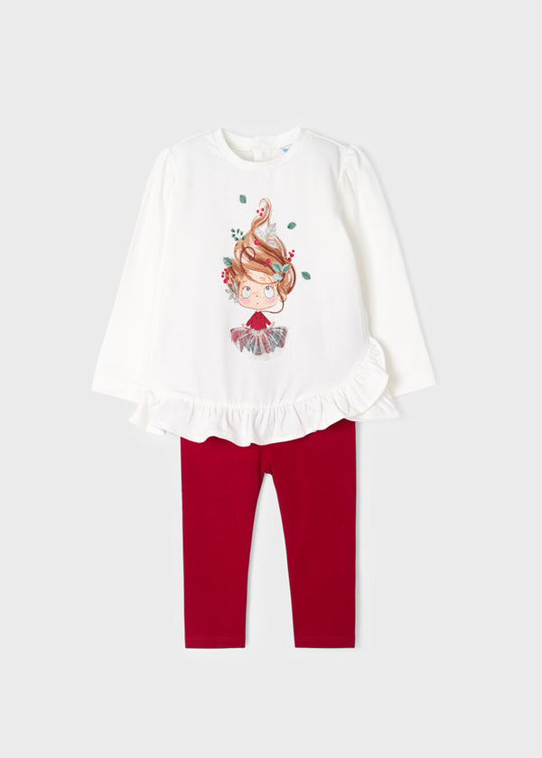 Mayoral Winter Set With Red Leggings - 2722