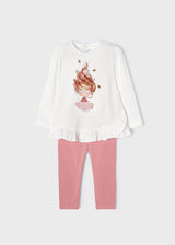 Mayoral ECOFRIENDS leggings with ruffle top set baby 2722 Pink