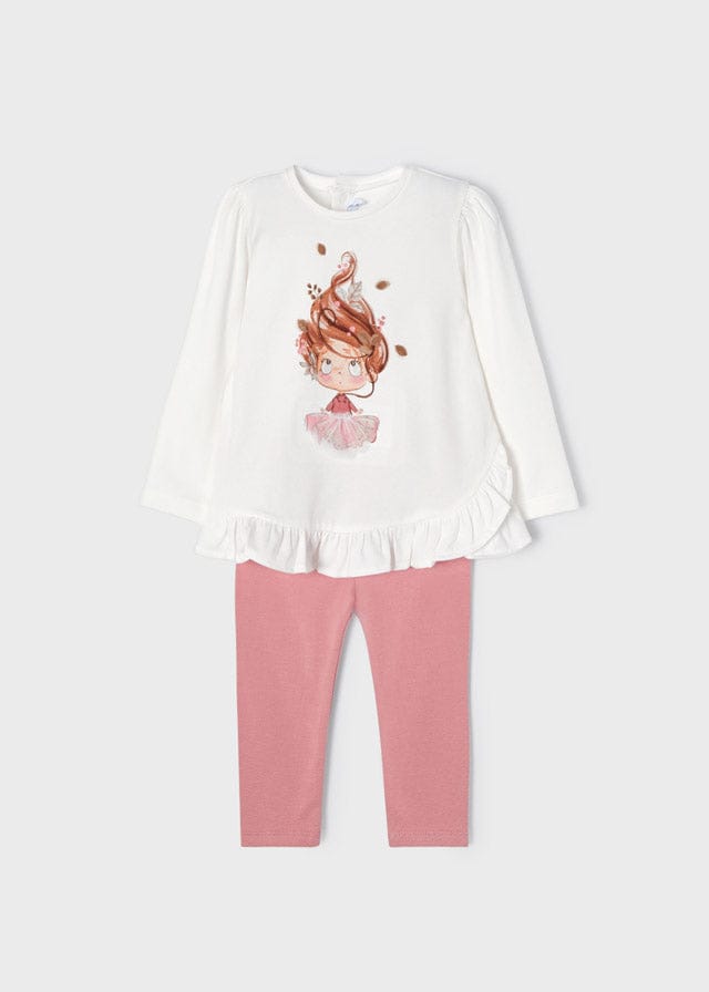 Mayoral ECOFRIENDS leggings with ruffle top set baby 2722 Pink