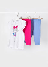 Mayoral ECOFRIENDS Three Piece leggings set - 3758 - Magenta
