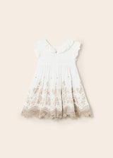 Mayoral Embroidered linen dress for baby girl 1955