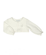 Beautiful Barcellino Ivory Cardigan With Diamante Detail & Bow - 9629